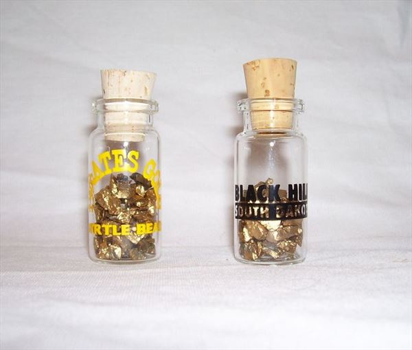 NGH101C Pirate's Gold in Mini Glass Bottle With Custom Imprint